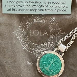 LOVE SHACK by LOLA Nantucket Anchor Pendant & Signature Rolo 18 inch necklace